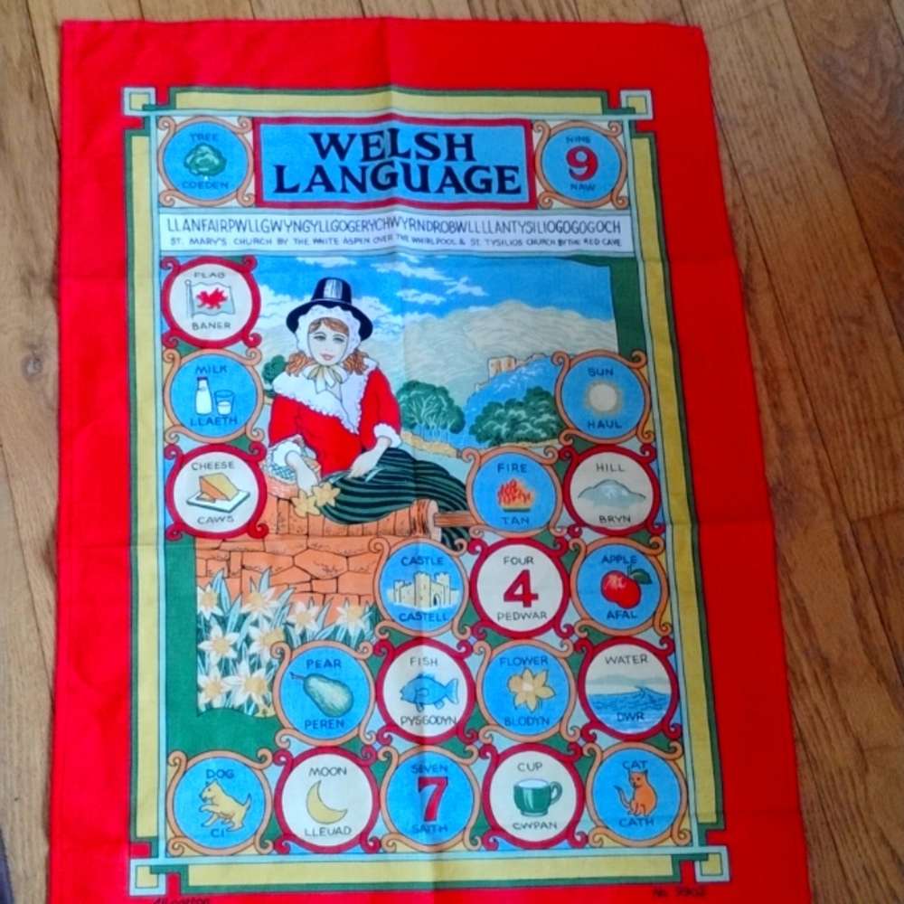 Vintage WELSH LANGUAGE Wall Hanging Rare
